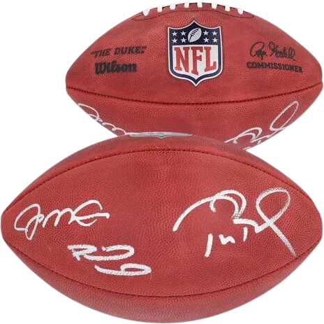 Joe Montana, Tom Brady and Patrick Mahomes Autographed Duke Full